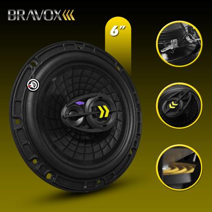 Imagem de Som Automotivo Pra Carro Automovel KIt 2 Alto Falante Barato Forte 140Wrms 4 Ohms Revo 6 Polegadas e 5 Polegadas Para Porta Dianteira traseira Tampão