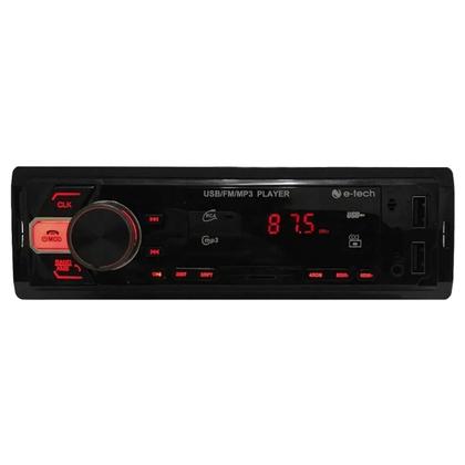 Imagem de Som Automotivo Rádio MP3 E-Tech Light Bluetooth USB SD Card