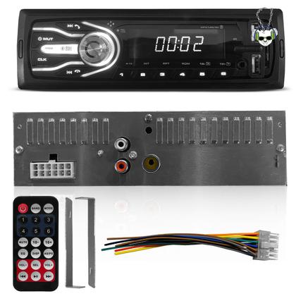Imagem de Som Automotivo Rádio Mp3 Universal Carro USB SD Bluetooth