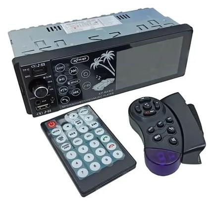 Imagem de Som Carro Mp5 Player Bluetooth Rádio 1 Din Fm Usb Com Tela