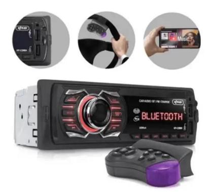 Imagem de Som Rádio Automotivo Bluetooth 240w, FM, USB e SD