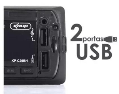Imagem de Som Rádio Automotivo Bluetooth 240w, FM, USB e SD