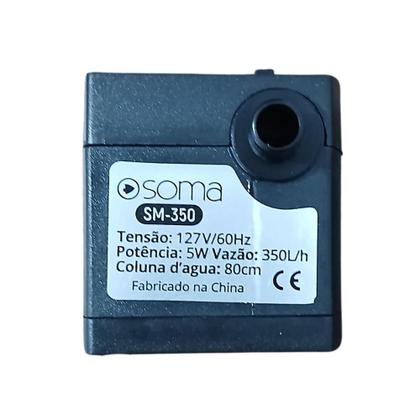 Imagem de Soma Bomba Submersa 350l/h SM-350 Aquário Fonte