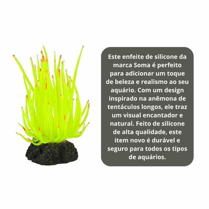 Imagem de Soma Enfeite De Silicone Anemona Long Tentacle Amarela