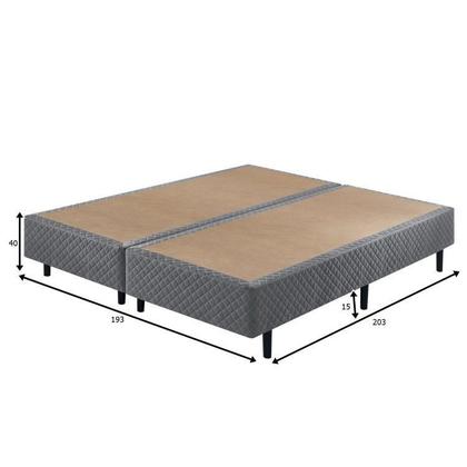 Imagem de Sommier King Size Chumbo Eco 193x203x40cm - Cinza