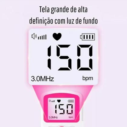 Imagem de Sonar Doppler Aparelho Portátil Ouvir Batimentos Bebe Monitor