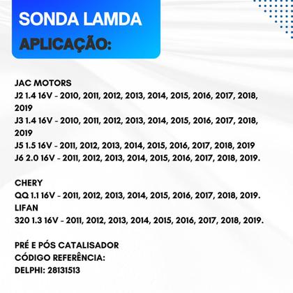 Imagem de Sonda Lambda 28131513 Jac Motors J2 J3 J5 J6 Chery Original