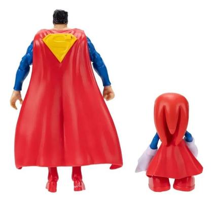 Imagem de Sonic e DC Liga da Justiça  Pack 2 Bonecos Articulados Knuckles 6 Cm e Superman 13 cm  Sunny