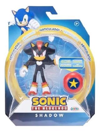 Imagem de Sonic The Hedgehodg Boneco 10 Cm 11 Articulações C/ Acessorio - Shadow - Sunny