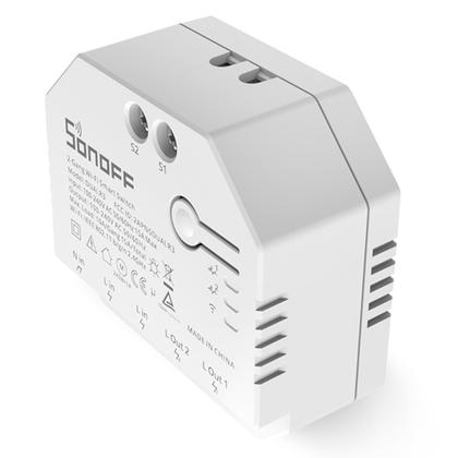 Imagem de Sonoff Dual R3 Automação 2ch Wifi Motor Cortina Persiana C/ Consumo Energia