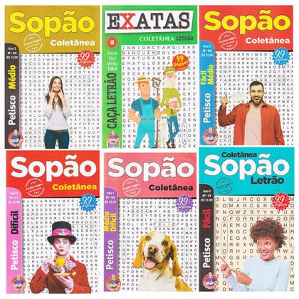 Imagem de Sopão Coletânea Caça Palavras Letras Grandes Kit 6 Revistas