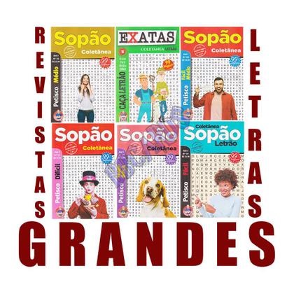 Imagem de Sopão Coletânea Caça Palavras Letras Grandes Kit 6 Revistas