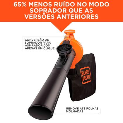 Imagem de Soprador Aspirador Triturador Elétrico 2500W Black Decker