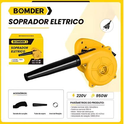 Imagem de Soprador de Folhas e Resíduos  Alta Eficiência e Potência 950W 220V