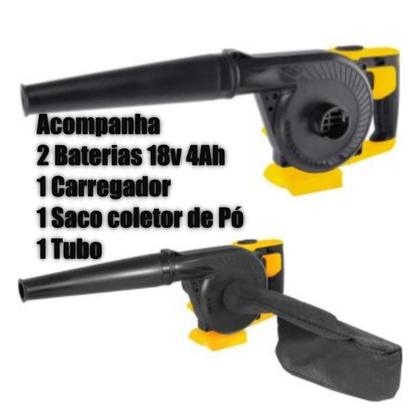 Imagem de Soprador e Aspirador ISAV 1823 + 2 Baterias 18V 4Ah Vonder