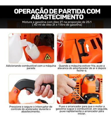 Imagem de Soprador Profissional Folha Gasolina 0,75kw 7000rpm 26cc