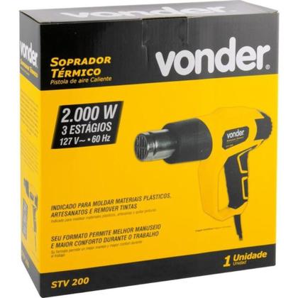 Imagem de Soprador Térmico 2000W 3 Estágios STV 200 com Bicos VONDER