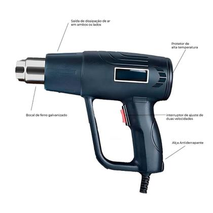 Imagem de Soprador Térmico Pistola Ar Quente Envelopamento Serviços 110V - marca