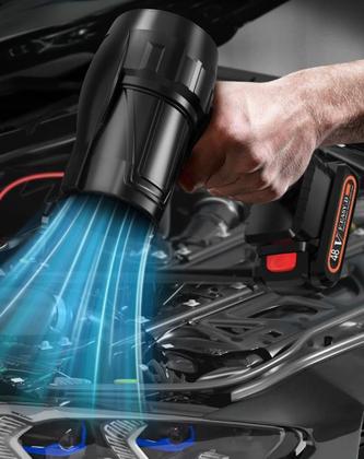 Imagem de Soprador Turbo Sem Fio Portátil Com Bateria 48V Potente Profissional