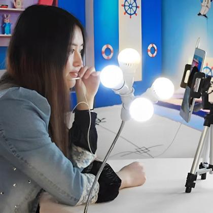 Imagem de Soquete Bocal Duplo Tipo Y Adaptador E27 Prático Para Duas Lâmpadas - Maior Iluminação
