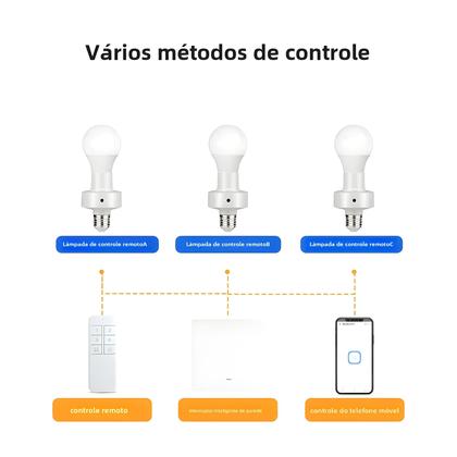 Imagem de Soquete de Luz Inteligente Wi-Fi E27 Ewelink - Controle via App e Compatível com Alexa