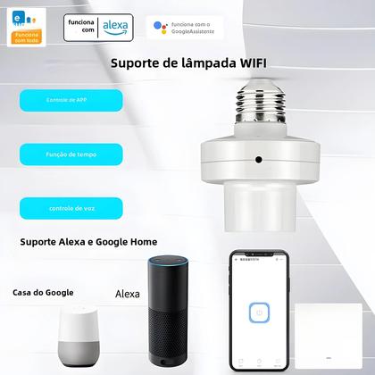 Imagem de Soquete de Luz Inteligente Wi-Fi E27 Ewelink - Controle via App e Compatível com Alexa