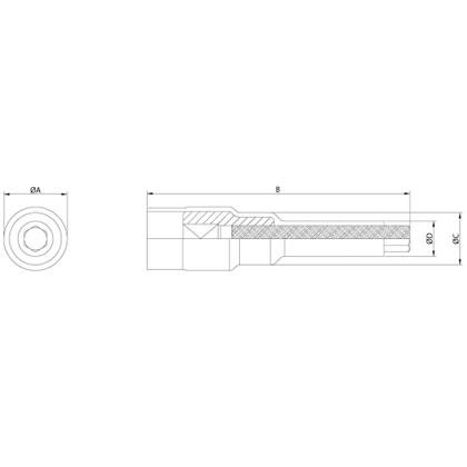 Imagem de Soquete Isolado IEC 60900 Ponta Hexagonal 6 mm - Encaixe 1/2'' Tramontina PRO