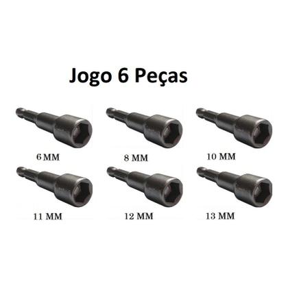 Imagem de SOQUETE MAGNETICO CRV JOGO 6PC (6-13mm) MISTER