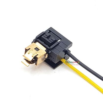 Imagem de Soquete Plug Conector Lâmpada H1 com aterramento ETE2972