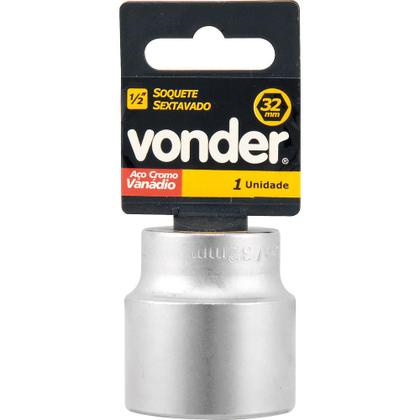 Imagem de Soquete sextavado enc 1/2" 14mm curto vanád. Vonder