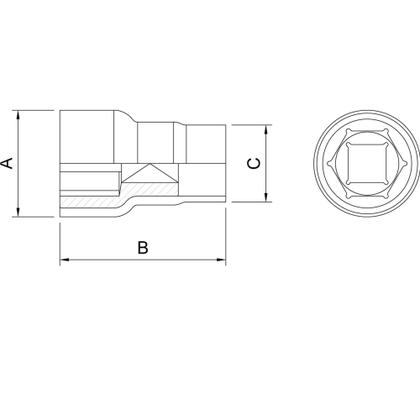 Imagem de Soquete Sextavado Isolado IEC 60900 30 mm - Encaixe 1/2'' Tramontina PRO