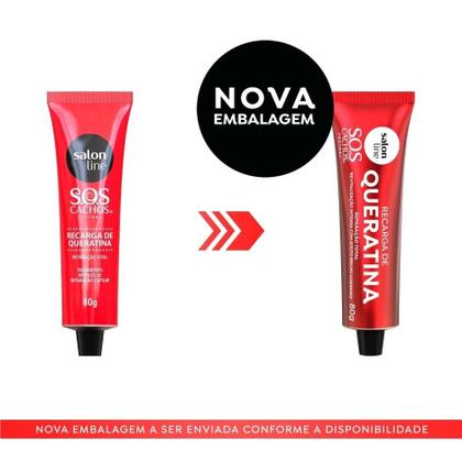 Imagem de SOS  Cachos Recarga Queratina Reparação Total 80g - SALON LINE