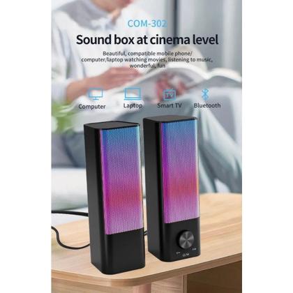Imagem de Soundbar Bluetooth Caixinha De Som Subwoofer Mp3 Fm Pc Tv P2