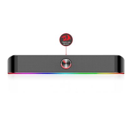 Imagem de Soundbar Gamer Redragon Adiemus, 6W RMS, RGB, USB, 150Hz/20KHz, Botão Touch, Preto - GS560