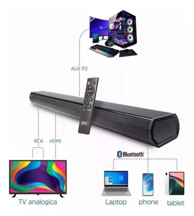Imagem de Soundbar Home Theater Barra Caixa De Som Tv Bluetooth Potente Casa Tamanho Grande