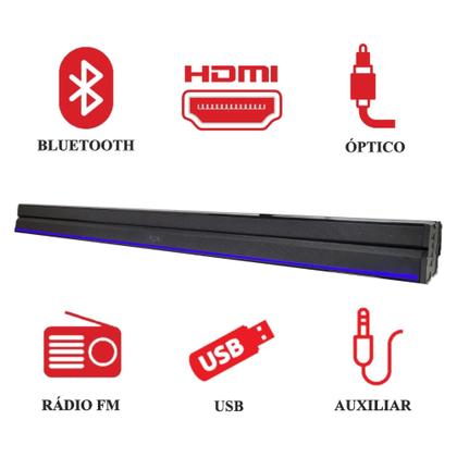 Imagem de Soundbar Home Theater Potente 60w Rms Hdmi Bluetooth Usb Fm - Xtrad