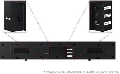 Imagem de Soundbar Samsung HW-B400F 2.0 canais com woofer integrado e Bluetooth