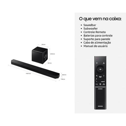 Imagem de Soundbar Samsung Série Q HW-Q800F 5.1.2 canais, Subwoofer, Dolby Atmos, Wireless - HW-Q800F