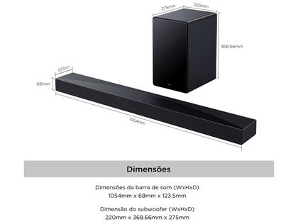 Imagem de Soundbar TCL com Subwoofer sem fio Bluetooth 5.1 Canais HDMI ARC Q65H