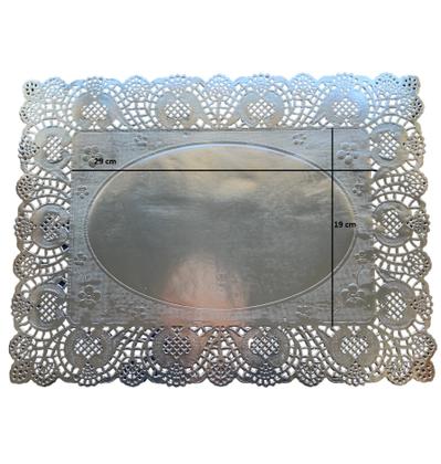 Imagem de Souplast Doilies de Papel Metalizado 30x40 Prata 20 Un
