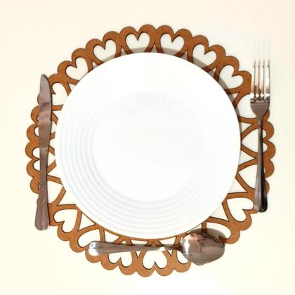 Imagem de Sousplat em MDF Cru Arabesco 35cm - MDF 3mm - Kit C/ 6 Unid.