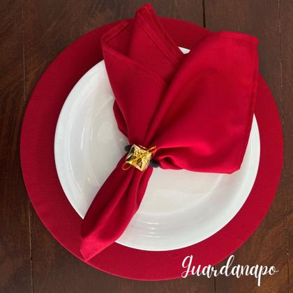 Imagem de Sousplat Liso Oxford + MDF Decoração Noite De Natal Mesa Posta Decorada Kit 02 Peças