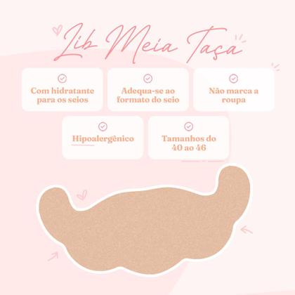Imagem de Soutien Lib Modelador de Seios Meia Taça Tamanho 44 Cor Bege com 2 Pares