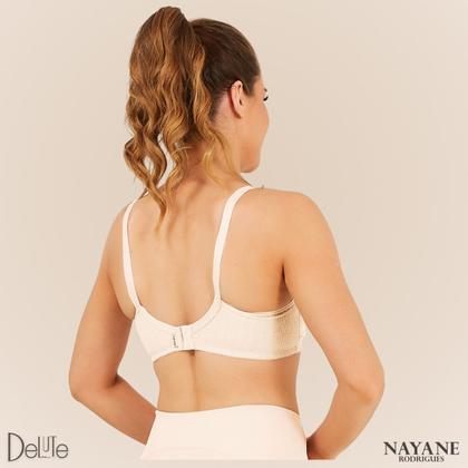 Imagem de Soutien Nayane Rodrigues para Amamentação Click Funcional Alça Larga Detalhe em Renda sem Bojo