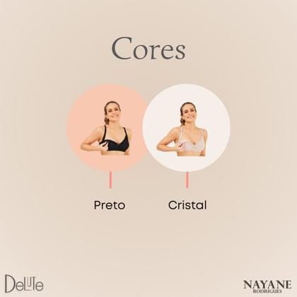 Imagem de Soutien Nayane Rodrigues para Amamentação Click Funcional Alça Larga Detalhe em Renda sem Bojo