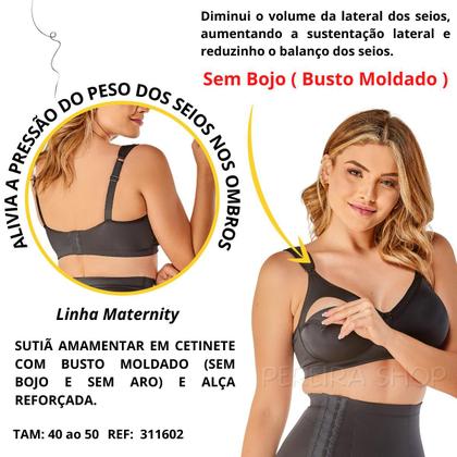 Imagem de Soutien Sutiã Sutian Amamentação Amamentar Plus Size Alças Largas Reforçadas Sem Bojo Com Aro 311602