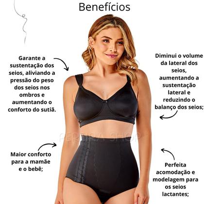Imagem de Soutien Sutiã Sutian Amamentação Amamentar Plus Size Alças Largas Reforçadas Sem Bojo Com Aro 311602