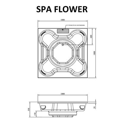 Imagem de Spa Flower Spacril com Hidro - Top Line Branco