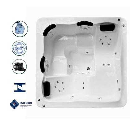 Imagem de Spa Quadrado hidromassagem 5 lugares Malaga + Kit Instalação