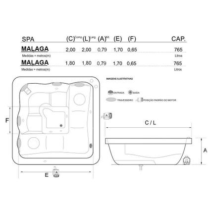 Imagem de Spa Quadrado Malaga COMBATE com hidro